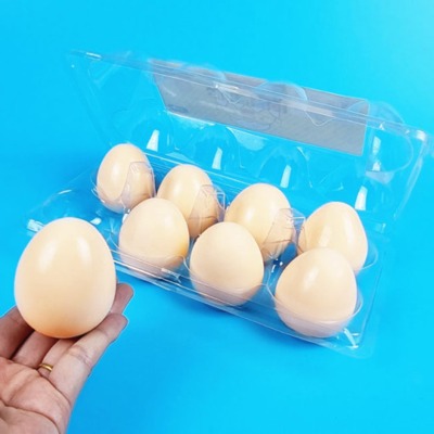 계란 말랑이 스트레스볼(8개입)6402-찐득볼,주물럭공,촉감놀이,주물럭,말랑이