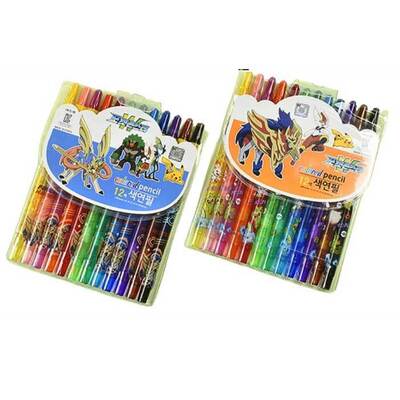 포켓몬W12색 색연필0117-색칠놀이,미술놀이,휴대용,필기구